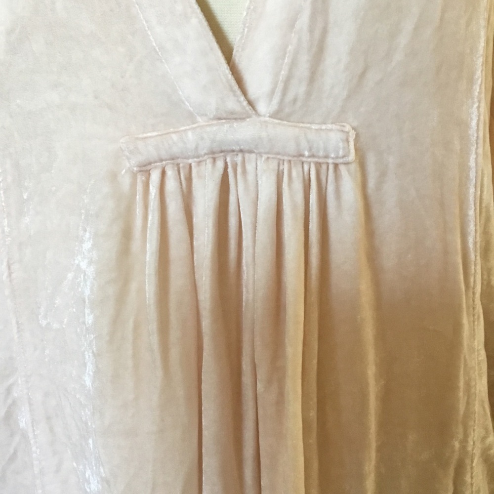 Free People x CP Shades Jacey Blush Pink Velvet Babydoll Tunic Mini Dress - Picture 5 of 9